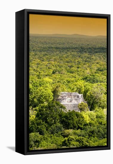 ¡Viva Mexico! Collection - Ancient Maya City within the jungle at Sunset II - Calakmul-Philippe Hugonnard-Framed Stretched Canvas