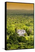 ¡Viva Mexico! Collection - Ancient Maya City within the jungle at Sunset II - Calakmul-Philippe Hugonnard-Framed Stretched Canvas