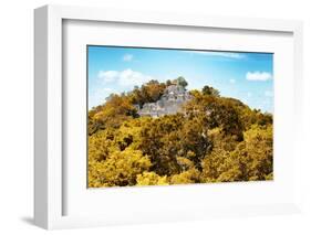 ¡Viva Mexico! Collection - Ancient Maya City within the jungle in Autumn of Calakmul III-Philippe Hugonnard-Framed Photographic Print