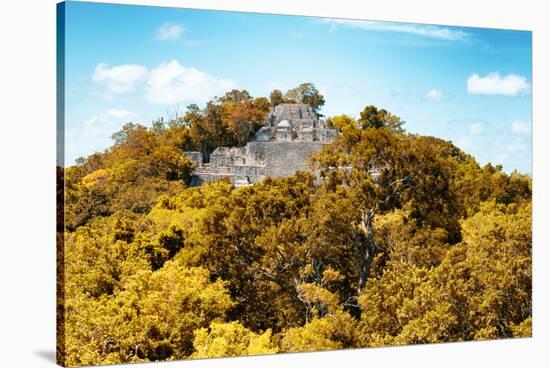 ¡Viva Mexico! Collection - Ancient Maya City within the jungle in Autumn of Calakmul III-Philippe Hugonnard-Stretched Canvas