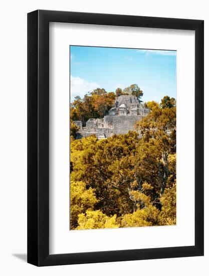 ¡Viva Mexico! Collection - Ancient Maya City within the jungle in Autumn of Calakmul IV-Philippe Hugonnard-Framed Photographic Print