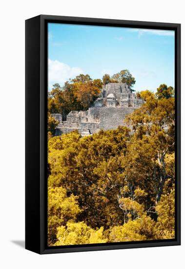 ¡Viva Mexico! Collection - Ancient Maya City within the jungle in Autumn of Calakmul IV-Philippe Hugonnard-Framed Stretched Canvas