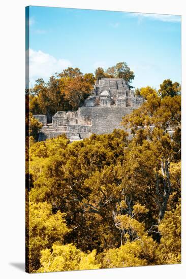 ¡Viva Mexico! Collection - Ancient Maya City within the jungle in Autumn of Calakmul IV-Philippe Hugonnard-Stretched Canvas