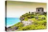 ¡Viva Mexico! Collection - Ancient Mayan Fortress in Riviera Maya at Sunset - Tulum-Philippe Hugonnard-Stretched Canvas