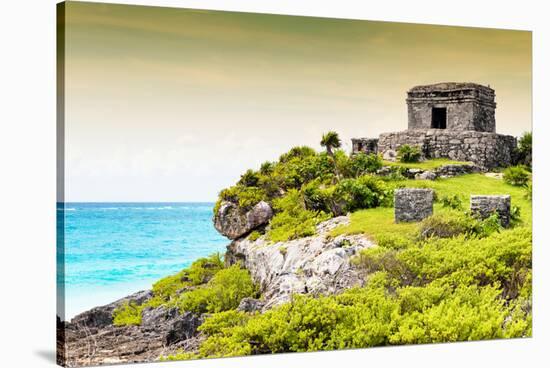¡Viva Mexico! Collection - Ancient Mayan Fortress in Riviera Maya at Sunset - Tulum-Philippe Hugonnard-Stretched Canvas