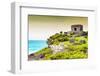 ¡Viva Mexico! Collection - Ancient Mayan Fortress in Riviera Maya at Sunset - Tulum-Philippe Hugonnard-Framed Photographic Print