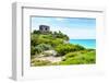 ¡Viva Mexico! Collection - Ancient Mayan Fortress in Riviera Maya - Tulum-Philippe Hugonnard-Framed Photographic Print