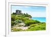 ¡Viva Mexico! Collection - Ancient Mayan Fortress in Riviera Maya - Tulum-Philippe Hugonnard-Framed Photographic Print