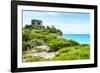 ¡Viva Mexico! Collection - Ancient Mayan Fortress in Riviera Maya - Tulum-Philippe Hugonnard-Framed Photographic Print