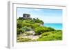 ¡Viva Mexico! Collection - Ancient Mayan Fortress in Riviera Maya - Tulum-Philippe Hugonnard-Framed Photographic Print