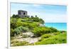 ¡Viva Mexico! Collection - Ancient Mayan Fortress in Riviera Maya - Tulum-Philippe Hugonnard-Framed Photographic Print