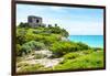 ¡Viva Mexico! Collection - Ancient Mayan Fortress in Riviera Maya - Tulum-Philippe Hugonnard-Framed Photographic Print