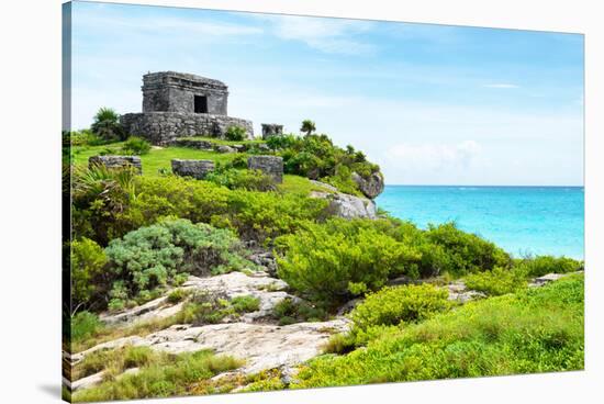 ¡Viva Mexico! Collection - Ancient Mayan Fortress in Riviera Maya - Tulum-Philippe Hugonnard-Stretched Canvas