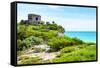 ¡Viva Mexico! Collection - Ancient Mayan Fortress in Riviera Maya - Tulum-Philippe Hugonnard-Framed Stretched Canvas