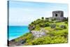 ¡Viva Mexico! Collection - Ancient Mayan Fortress in Riviera Maya - Tulum-Philippe Hugonnard-Stretched Canvas