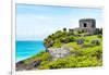 ¡Viva Mexico! Collection - Ancient Mayan Fortress in Riviera Maya - Tulum-Philippe Hugonnard-Framed Photographic Print