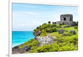 ¡Viva Mexico! Collection - Ancient Mayan Fortress in Riviera Maya - Tulum-Philippe Hugonnard-Framed Photographic Print