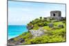 ¡Viva Mexico! Collection - Ancient Mayan Fortress in Riviera Maya - Tulum-Philippe Hugonnard-Mounted Photographic Print