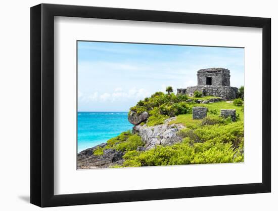 ¡Viva Mexico! Collection - Ancient Mayan Fortress in Riviera Maya - Tulum-Philippe Hugonnard-Framed Photographic Print