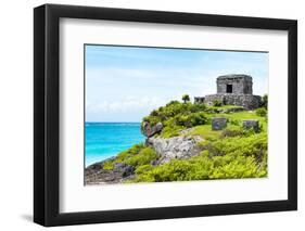 ¡Viva Mexico! Collection - Ancient Mayan Fortress in Riviera Maya - Tulum-Philippe Hugonnard-Framed Photographic Print