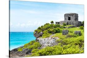 ¡Viva Mexico! Collection - Ancient Mayan Fortress in Riviera Maya - Tulum-Philippe Hugonnard-Stretched Canvas