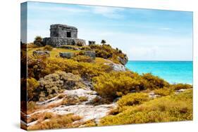 ¡Viva Mexico! Collection - Ancient Mayan Fortress in Riviera Maya with Fall Colors - Tulum-Philippe Hugonnard-Stretched Canvas