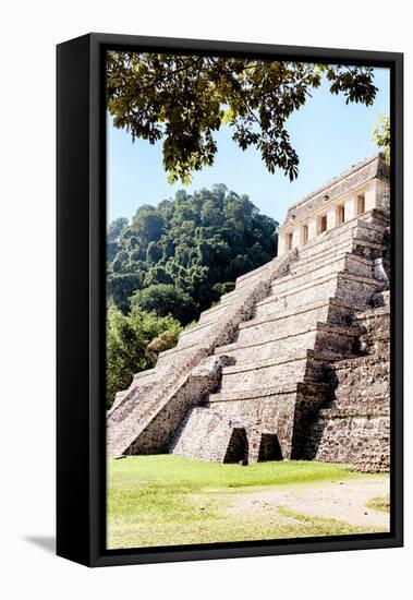 ¡Viva Mexico! Collection - Beautiful Temple of the Inscription - Palenque IV-Philippe Hugonnard-Framed Stretched Canvas