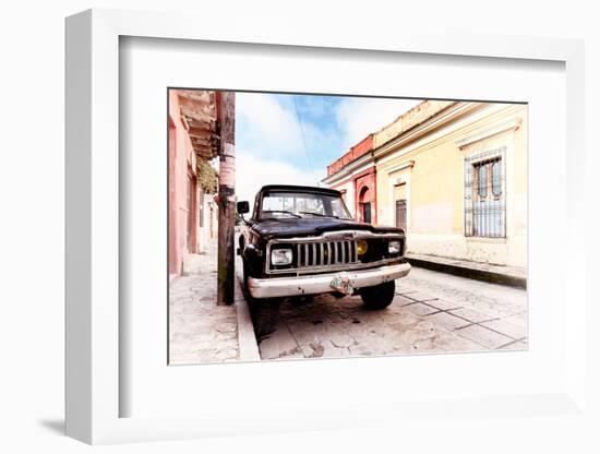 ¡Viva Mexico! Collection - Black Jeep and Colorful Street II-Philippe Hugonnard-Framed Photographic Print