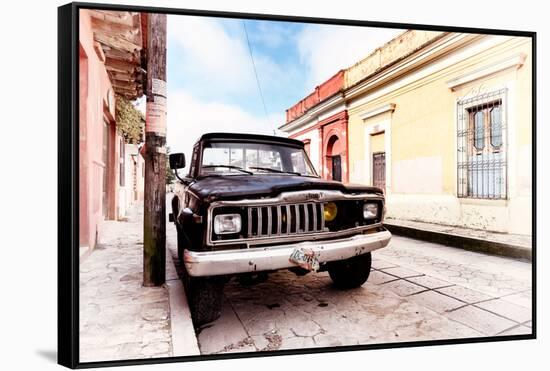 ¡Viva Mexico! Collection - Black Jeep and Colorful Street II-Philippe Hugonnard-Framed Stretched Canvas