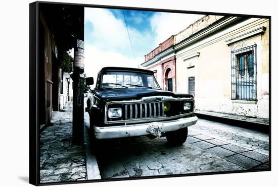 ¡Viva Mexico! Collection - Black Jeep and Colorful Street III-Philippe Hugonnard-Framed Stretched Canvas