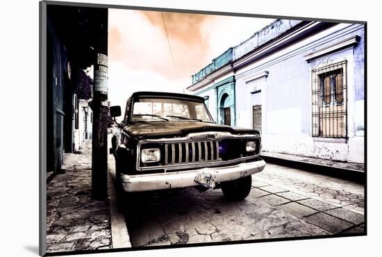 ¡Viva Mexico! Collection - Black Jeep and Colorful Street VI-Philippe Hugonnard-Mounted Photographic Print