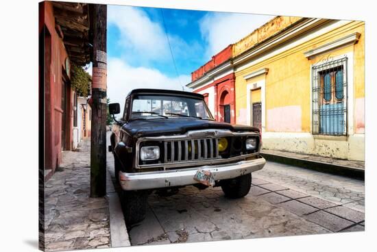 ¡Viva Mexico! Collection - Black Jeep and Colorful Street-Philippe Hugonnard-Stretched Canvas