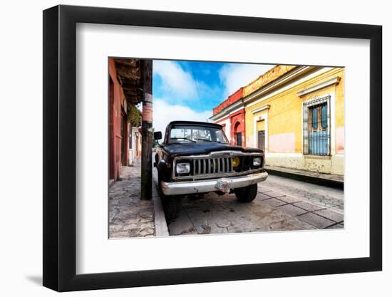 ¡Viva Mexico! Collection - Black Jeep and Colorful Street-Philippe Hugonnard-Framed Photographic Print