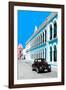 ¡Viva Mexico! Collection - Black VW Beetle and Blue Architecture - Campeche-Philippe Hugonnard-Framed Photographic Print