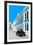 ¡Viva Mexico! Collection - Black VW Beetle and Blue Architecture - Campeche-Philippe Hugonnard-Framed Photographic Print