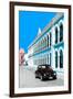 ¡Viva Mexico! Collection - Black VW Beetle and Blue Architecture - Campeche-Philippe Hugonnard-Framed Premium Photographic Print