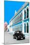 ¡Viva Mexico! Collection - Black VW Beetle and Blue Architecture - Campeche-Philippe Hugonnard-Mounted Premium Photographic Print