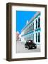 ¡Viva Mexico! Collection - Black VW Beetle and Blue Architecture - Campeche-Philippe Hugonnard-Framed Photographic Print