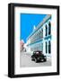 ¡Viva Mexico! Collection - Black VW Beetle and Blue Architecture - Campeche-Philippe Hugonnard-Framed Photographic Print