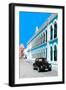 ¡Viva Mexico! Collection - Black VW Beetle and Blue Architecture - Campeche-Philippe Hugonnard-Framed Photographic Print