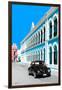 ¡Viva Mexico! Collection - Black VW Beetle and Blue Architecture - Campeche-Philippe Hugonnard-Framed Photographic Print