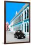 ¡Viva Mexico! Collection - Black VW Beetle and Blue Architecture - Campeche-Philippe Hugonnard-Framed Photographic Print