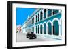 ?Viva Mexico! Collection - Black VW Beetle and Blue Architecture in Campeche-Philippe Hugonnard-Framed Photographic Print