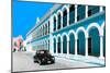 ?Viva Mexico! Collection - Black VW Beetle and Blue Architecture in Campeche-Philippe Hugonnard-Mounted Photographic Print