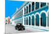 ?Viva Mexico! Collection - Black VW Beetle and Blue Architecture in Campeche-Philippe Hugonnard-Mounted Photographic Print