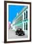 ¡Viva Mexico! Collection - Black VW Beetle and Coral Green Architecture - Campeche-Philippe Hugonnard-Framed Photographic Print