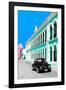 ¡Viva Mexico! Collection - Black VW Beetle and Coral Green Architecture - Campeche-Philippe Hugonnard-Framed Photographic Print