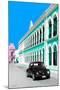 ¡Viva Mexico! Collection - Black VW Beetle and Coral Green Architecture - Campeche-Philippe Hugonnard-Mounted Photographic Print