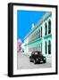 ¡Viva Mexico! Collection - Black VW Beetle and Coral Green Architecture - Campeche-Philippe Hugonnard-Framed Photographic Print