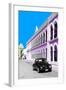 ¡Viva Mexico! Collection - Black VW Beetle and Mauve Architecture - Campeche-Philippe Hugonnard-Framed Photographic Print